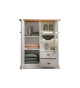Commode vitrée en bois massif