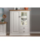 Commode vitrée en bois massif