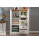 Commode vitrée en bois massif