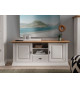 Meuble tv cottage blanc et bois