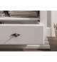 Meuble télé 178 cm pin blanc et chêne huilé
