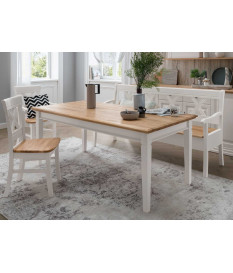 Table de repas chêne huilé et pin blanc