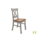 Chaises en pin blanc et chêne huilé