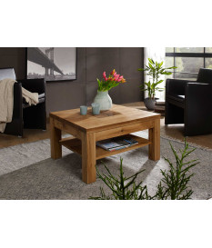 Table basse carrée en bois massif