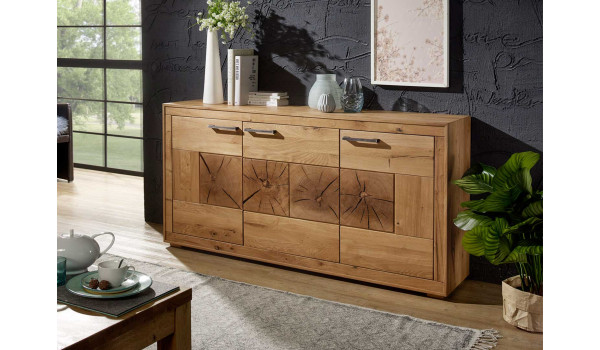 Buffet 3 portes chêne sauvage