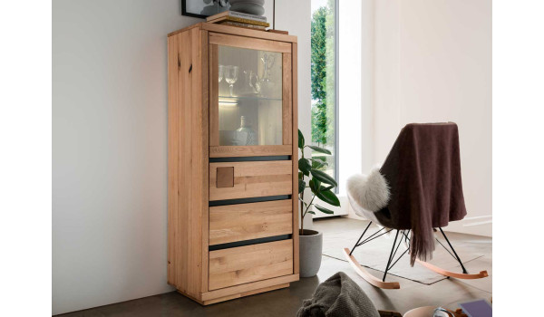 Petite vitrine 1 porte 3 tiroirs