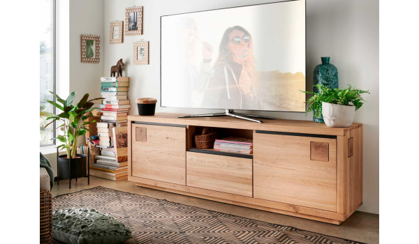 Meuble TV chêne huilé 170 cm