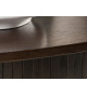 Table basse ovale bois foncé