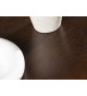 Table basse ovale bois foncé