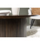 Table basse ovale bois foncé