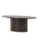 Table basse ovale bois foncé