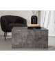 Table basse rectangulaire aspect marbre
