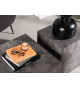 Table basse rectangulaire aspect marbre