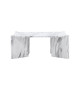 Table basse carrée 100 cm marbré blanc et gris