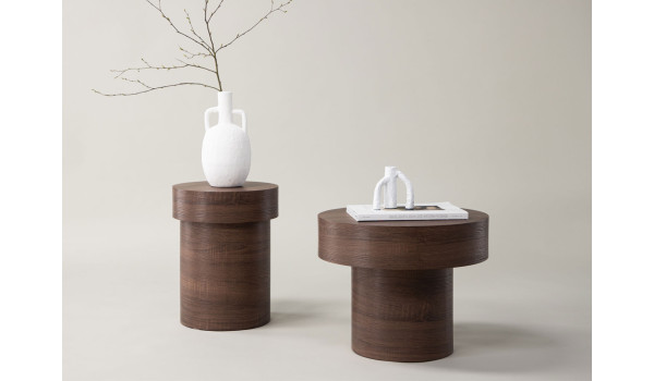 Lot de 2 tables basses rondes