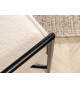 Fauteuil métal noir et tissu teddy blanc
