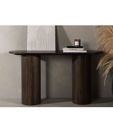Console moderne bois foncé