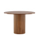 Table à manger ronde 110 cm noyer