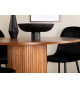 Table à manger ronde 110 cm noyer