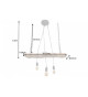 Suspension luminaire poutre en bois massif