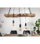 Suspension luminaire poutre en bois massif
