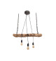 Suspension luminaire poutre en bois massif