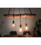Suspension luminaire poutre en bois massif