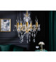 Lustre suspendu transparent et doré