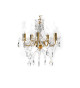 Lustre suspendu transparent et doré