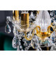 Lustre suspendu transparent et doré