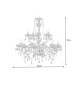 Lustre acrylique noir baroque