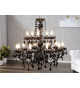 Lustre acrylique noir baroque