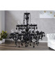 Lustre acrylique noir baroque