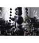 Lustre acrylique noir baroque