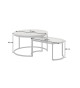 Tables basses imitation marbre et verre