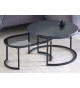 Tables basses imitation marbre et verre