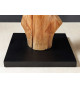 Lampe sur pied en bois massif