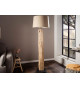 Lampe en bois flotté et lin