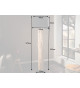 Lampe sur pied 177 cm bois flotté et lin noir