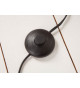 Lampe sur pied 177 cm bois flotté et lin noir