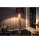 Lampe sur pied 177 cm bois flotté et lin noir