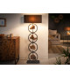 Lampe sur pied acacia et métal 147 cm