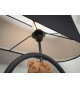 Lampe sur pied acacia et métal 147 cm