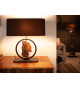 Lampe de table en bois et métal