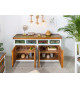 Buffet en bois recyclé coloré