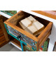 Buffet en bois recyclé coloré