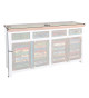 Buffet en bois recyclé coloré