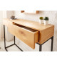 Console 2 tiroirs bois et métal