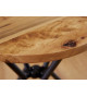Lot de 3 tables basses en chêne et métal