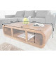 Table basse courbée en sesham 100 cm